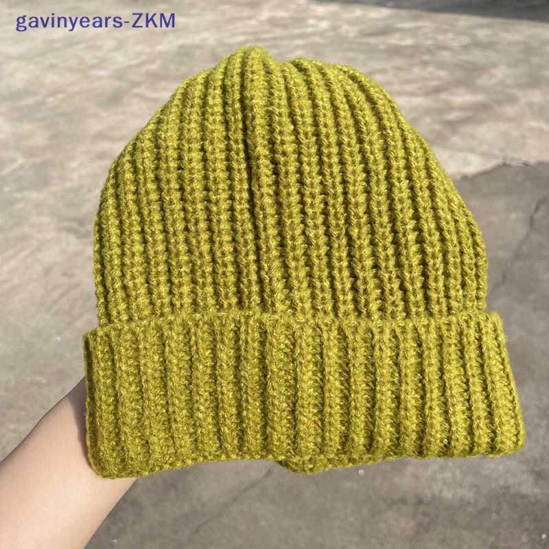 [gavinyears] หมวกบีนนี่ลําลอง ผ้าถัก ยืดหยุ่น ให้ความอบอุ่น เข้ากับทุกการแต่งกาย แฟชั่นฤดูใบไม้ร่วง ฤดูหนาว สไตล์เกาหลี สําหรับผู้หญิง [TH]