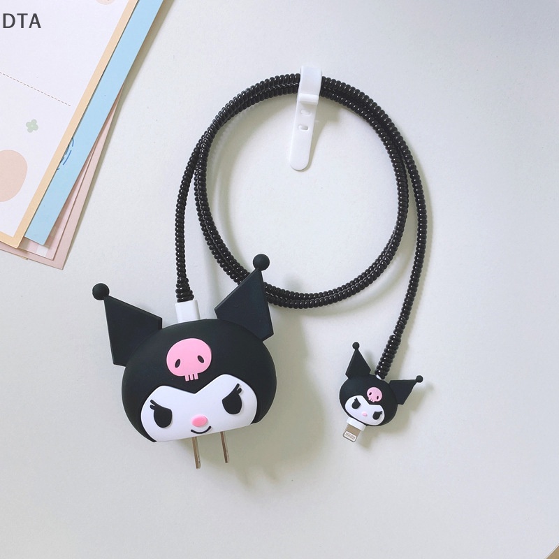 SANRIO Dta เคสป้องกันสายชาร์จ PVC ลายการ์ตูนอนิเมะ Cinnamoroll Kuromi Melody น่ารัก สําหรับของขวัญคริสต์มาส