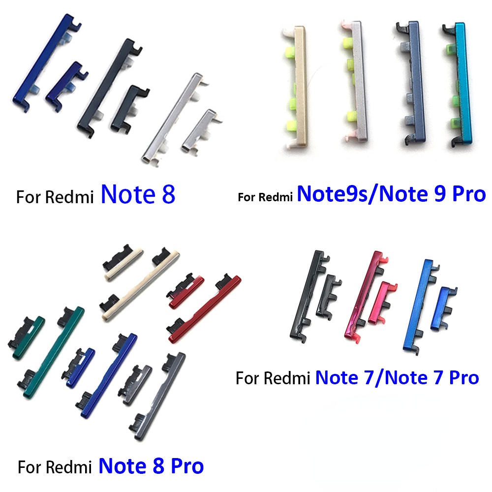 ปุ่มปรับระดับเสียง ปุ่มด้านข้าง สําหรับ Xiaomi Redmi Note 8 9 Pro 9S Note 7 Pro