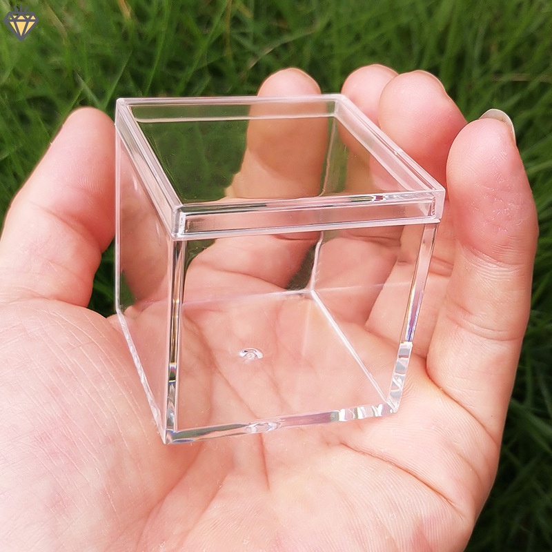 กล่องอะคริลิคใส ขนาดเล็ก พร้อมฝาปิด ทรงสี่เหลี่ยม สําหรับใส่อาหาร ลูกอม ของขวัญ RY
