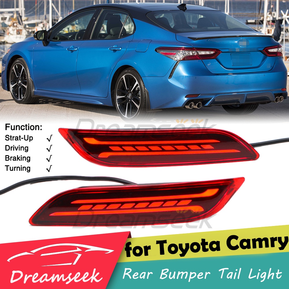 ไฟท้าย ไฟตัดหมอก LED สะท้อนแสง สีแดง สําหรับ Toyota Camry XV70 2018 2019 2020 2021 2022 2023