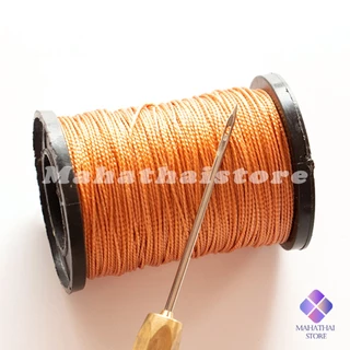 Mahathai ด้ายโพลีเอสเตอร์ สําหรับซ่อมแซมรองเท้าหนัง DIY กว้าง 0.6 มม เหนียวทน nylon thread
