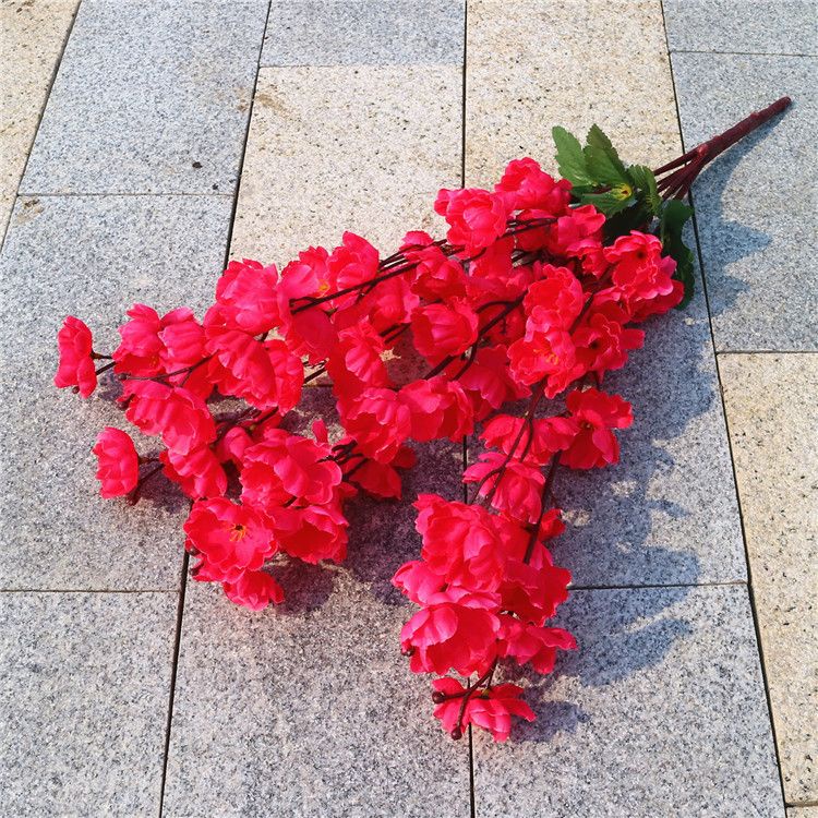 ดอกไม้ปลอม ช่อดอกซากุระประดิษฐ์ 7 ช่อ ช่อดอกไม้ สําหรับตกแต่งร้านเสริมสวย งานแต่งงาน ต้นไม้ปลอมตกแต่งห้อง - รูปที่ 5