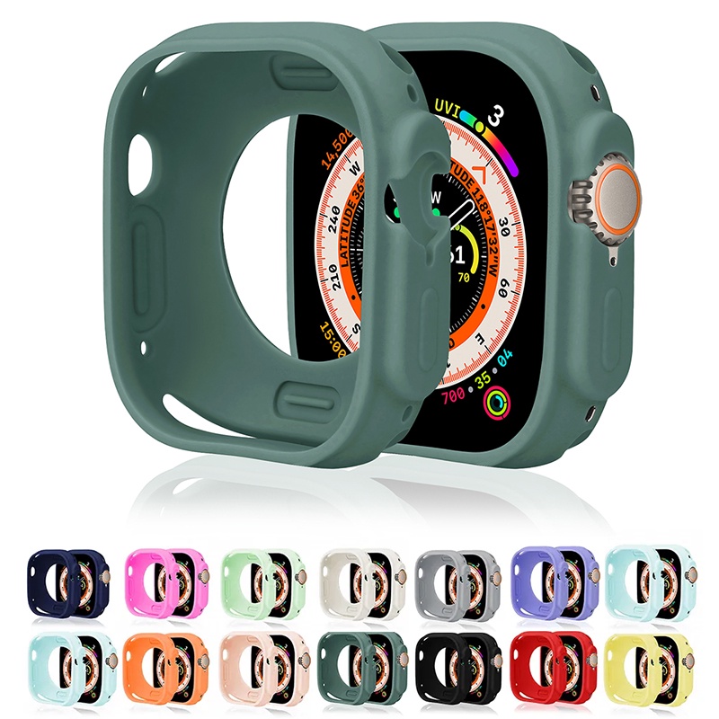 เคสซิลิโคนนิ่ม สําหรับ iWatch ultra 49 มม. iWatch series