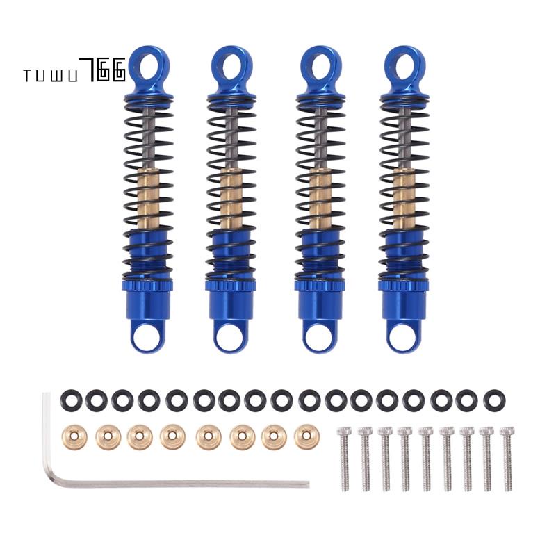 [tuwu766] โช๊คอัพโลหะ 40 มม. สําหรับอัพเกรดรถไต่หินบังคับ Axial SCX24 C10 JLU Gladiator Bronco 1/24 4 ชิ้น