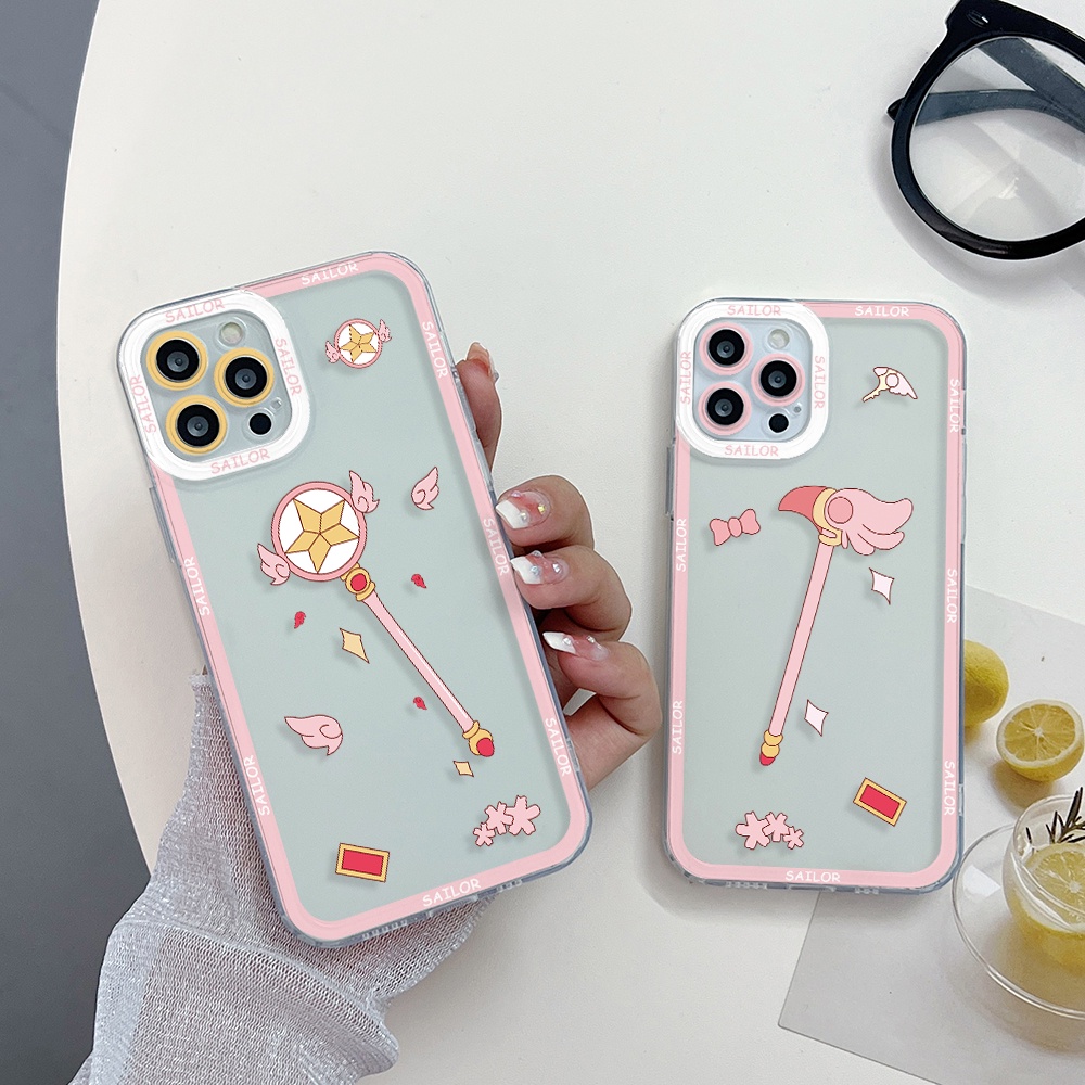 เคสโทรศัพท์มือถือแบบนิ่ม ใส กันรอยเลนส์กล้อง ลายซากุระ พร้อมช่องใส่บัตร สําหรับ Samsung Galaxy S23 S22 S21 S20 FE S10 Plus Ultra 5G Note 20 10 J2 J4 J6 J7 Prime Lite