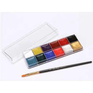 สีเพ้นท์หน้า สีน้ำมัน สำหรับแต่งหน้า ปาร์ตี้แฟนซี เพ้นท์ร่างกาย 12 สี