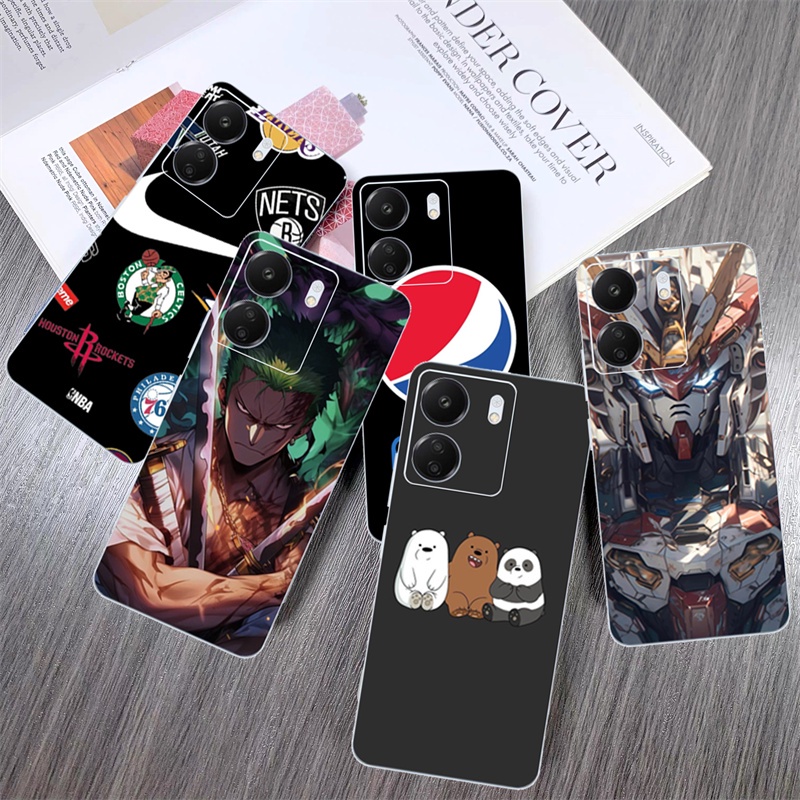 เคส POCO C65 สไตล์แฟชั่นทาสีรูปแบบปลอกซิลิโคน TPU ปกอ่อน