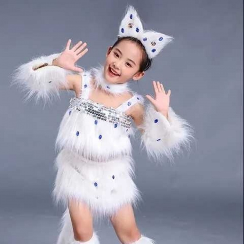 เครื่องแต่งกายคอสเพลย์ ชุดเต้นรํา รูปการ์ตูนแมวเปอร์เซีย เหมาะกับเทศกาลคริสต์มาส สําหรับเด็ก - รูปที่ 2