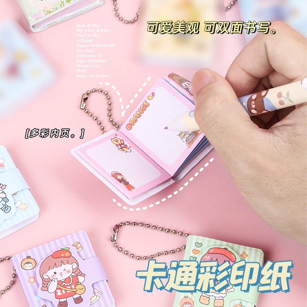 สมุดโน้ต ลายการ์ตูนน่ารัก ขนาดเล็ก แบบพกพา เครื่องเขียน WJ474