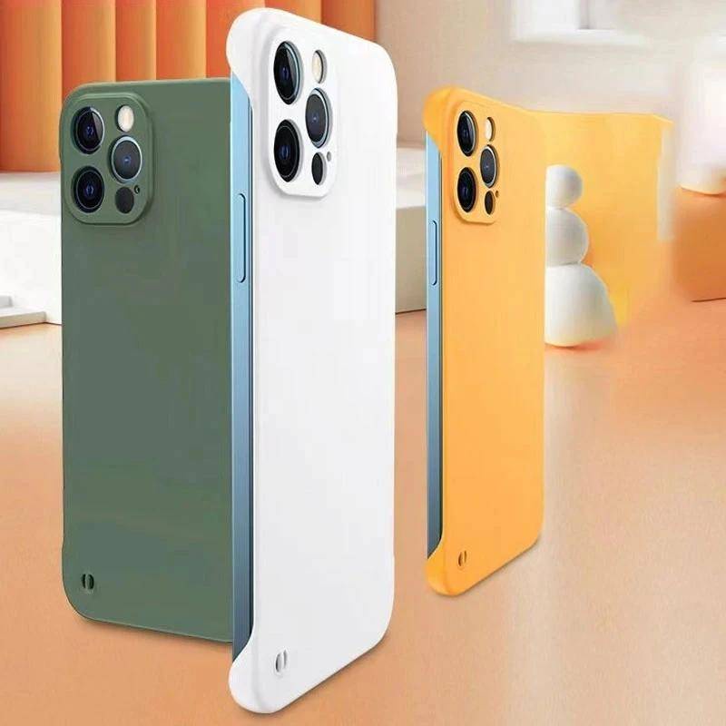 หรูหรา Matte Frameless Hard PC เคสโทรศัพท์สําหรับ iPhone 14 Plus 13 Pro Max Mini Protector โทรศัพท์