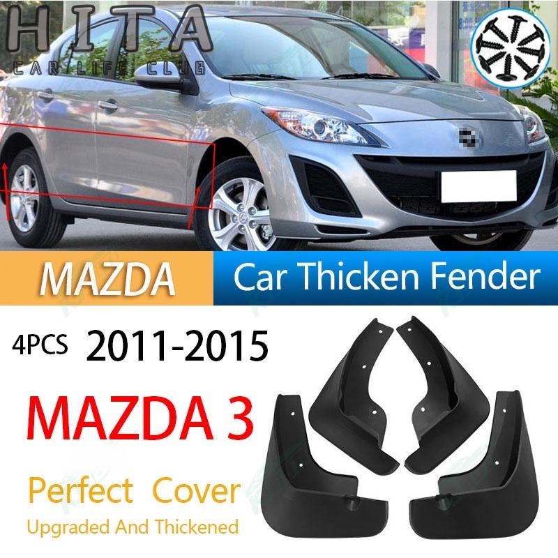 บังโคลนหน้า หลัง กันชน กันฝุ่น อุปกรณ์เสริม สําหรับตกแต่งรถยนต์ Mazda 3 2011-2015