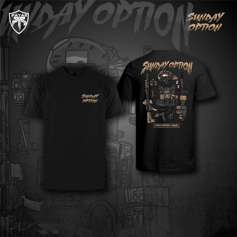 Trends เสื้อยืดยุทธวิธีแฟชั่น Sunday Option เสื้อยืด
