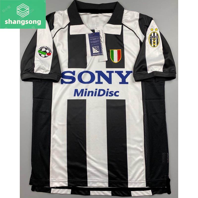 เสื้อบอล ย้อนยุค ยูเวนตุส 1997 เหย้า Retro Juventus Home พร้อมเบอร์ชื่อ ZIDANE DEL PIERO อาร์มกัลโช่ เรโทร 1997-98