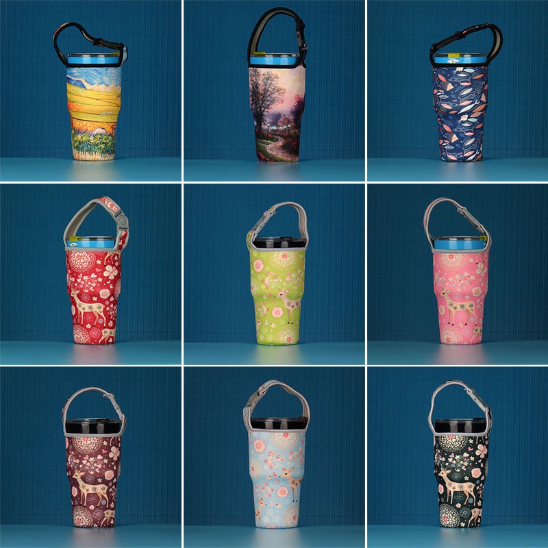 กระเป๋าขวดน้ํา Tumbler Case Holder Bag Thermos Cup Sleeve Car Cup Holder Cover Insulated Water Bottle Cover for Tyeso YETI Tumbler