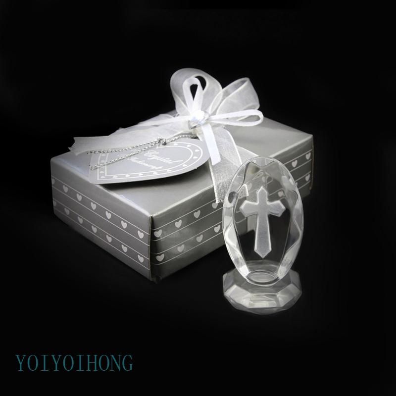 Yoioi ฟิกเกอร์ไม้กางเขนคริสตัล แบบตั้งโต๊ะ