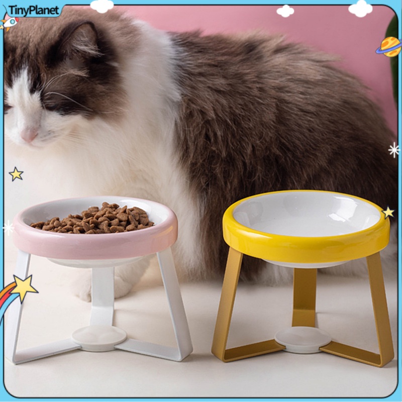 Pet Bowl cat bowl dog bowl ceramic cat bowl protection neck anti-overturning cat food bowl non-black chin drinking water bowl