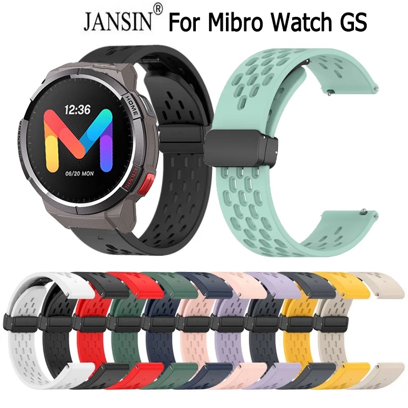 JANSIN สายนาฬิกา  ยางซิลิโคน ตัวล็อคสายแม่เหล็ก Mibro Watch GS