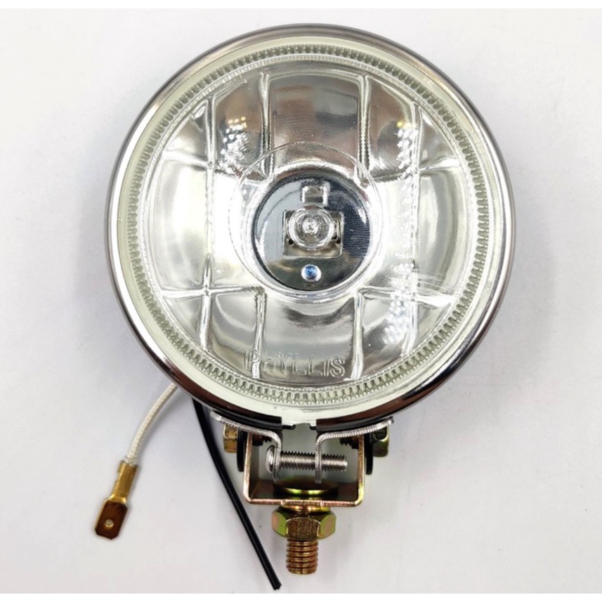 PHYLLIS สปอร์ตไลท์ รถยนต์ H3 วงกลม 4 นิ้ว HY035 แสงสีขาวอบอุ่น 4000k warm white 12V 24V ไฟตัดหมอก โคมไฟ ไฟแต่ง