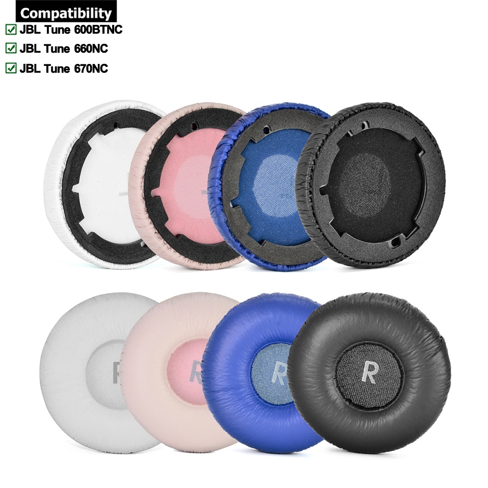 1 คู่แผ่นรองหูฟังสําหรับ JBL Tune 600BTNC 660NC 670NC T600BT T660NC T670NC หูฟังแผ่นรองหูฟังเบาะฟองน้ําชุด Earmuffs