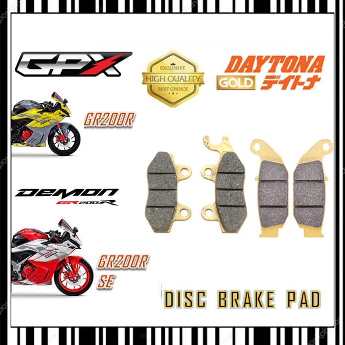 ผ้าเบรค GPX DISC DEMON GR200R GR200R SE GOLD QUALITY