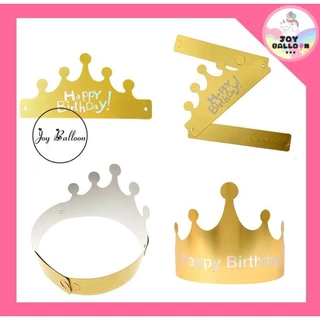มงกุฎวันเกิด หมวกวันเกิด Happy Birthday ปรับขนาดได้ใช้ได้ทั้งเด็กและผู้ใหญ่ สินค้าทำจากกระดาษ พร๊อบถ่ายรูป หมวกปาร์ตี...
