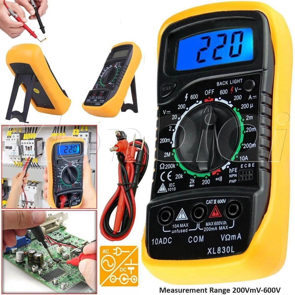 ✅พร้อมส่ง🔥 Digital Multimeter ดิจิตอลมัลติมิเตอร์ รุ่น XL830L มัลติมิเตอร์ มิเตอร์วัดไฟ โวลต์มิเตอร์
