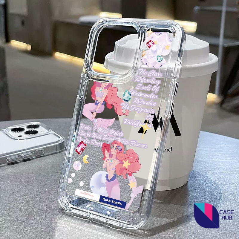 เงือก น่ารัก การ์ตูน เคส OPPO A57 A77s A78 A79 5G A98 Reno 7 8 8Z 8T 10 Find X5 Pro realme  8 9i 10T