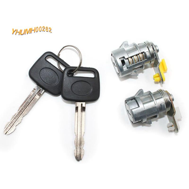 【yhumh00262】ชุดล็อคประตู พร้อมกุญแจ (L & R) สําหรับ 89-95 Toyota Pickup 89-98 4Runner Toyota Door Lock Cylinder Key 69051-35030