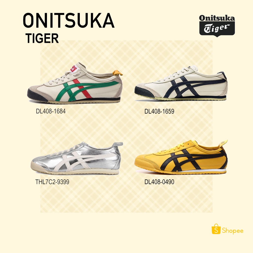 Onitsuka Tiger Mexico 66 DL408-1684 DL408-1659 THL7C2-9399 DL408-0490 รองเท้าผ้าใบลําลอง