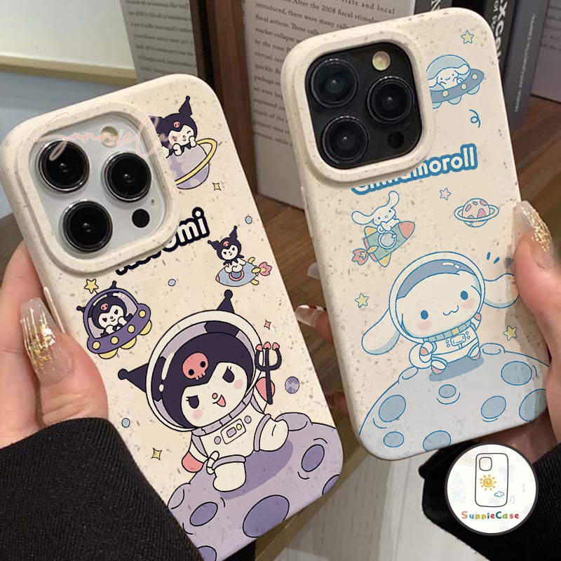 คู่รักการ์ตูนน่ารัก Kuromi อบเชย Softshell ย่อยสลายได้ iPhone 7Plus 8 6s 6 7 Plus 11 15 14 12 13 Pro Max X XR XS Max SE
