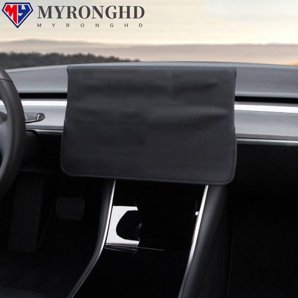 Myronghd ผ้าคลุมหน้าจอนําทาง กันน้ํา กันฝุ่น ป้องกันรอยขีดข่วน สําหรับ Tesla Model 3 Y