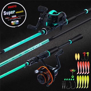 Frrtc ชุดคันเบ็ดตกปลา และรอกหมุน คาร์บอนไฟเบอร์ 2 ส่วน ซ้าย …