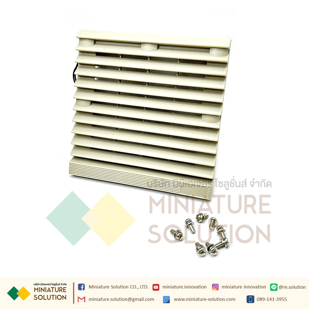 พัดลมระบายความร้อนตู้คอนโทรล(148.5x148.5x28/Hole Size 122x122/ขนาดพัดลม 120x120x25/Model AS12025A2L5P3/220VAC)