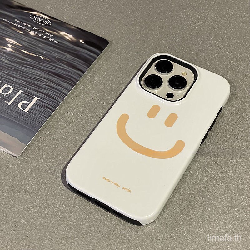 เคสโทรศัพท์มือถือ กันกระแทก ลายหน้ายิ้ม เรียบง่าย สไตล์เกาหลี สําหรับ Apple Iphone 13 14promax 14plus 12 11 15promax 7 8plus XS XR XSMAX 11PROMAX 12PROMAX 13PROMAX