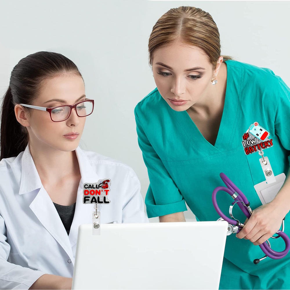 คลิปหนีบป้ายชื่อ อะคริลิค รูปสัตว์น่ารัก หมุนได้ 360 องศา สําหรับหมอ พยาบาล - รูปที่ 3