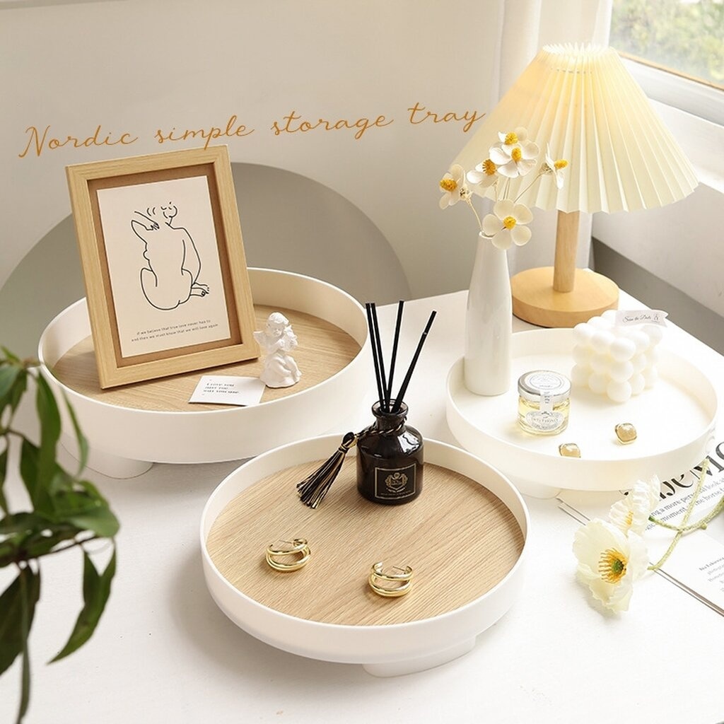 ถาดวางของ Nordic simple storage tray ถาดวางเครื่องสำอาง เครื่องประดับ ตกแต่งบ้าน พร็อพ อุปกรณ์ประกอบฉาก