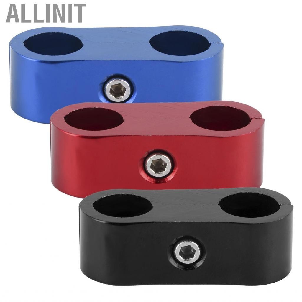 Allinit gasoline hose clamps 4AN Hose Separator Clamp Clip Fuel Oil Pipe Connector Adapter Aluminum Alloy Tube Fitting Auto Parts