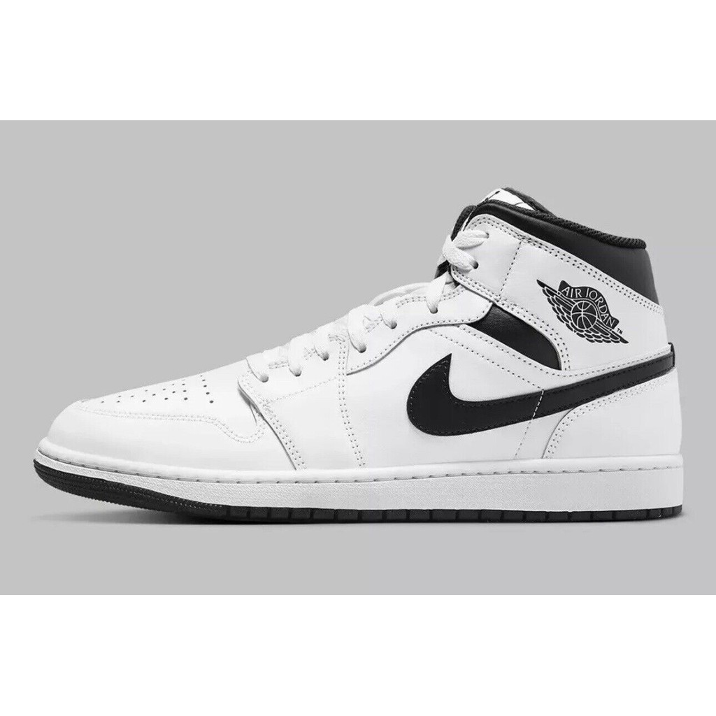 Nike Mens Air Jordan 1 Mid Reverse Panda White Black DQ8426 132 - New Size 10