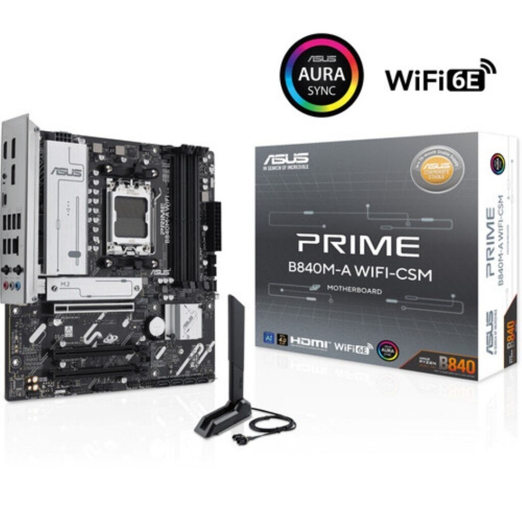 ASUS PRIME B840M-A WIFI-CSM AM5 Micro-ATX Mainboard