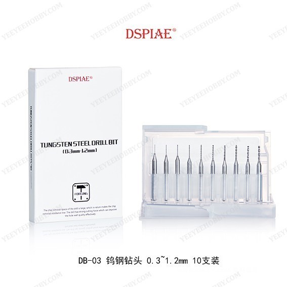 เครื่องมือ DSPIAE - ชุด 10 ชิ้น DSPIAE HAND DRILLS 0.3 มม. - 1.2 มม.
