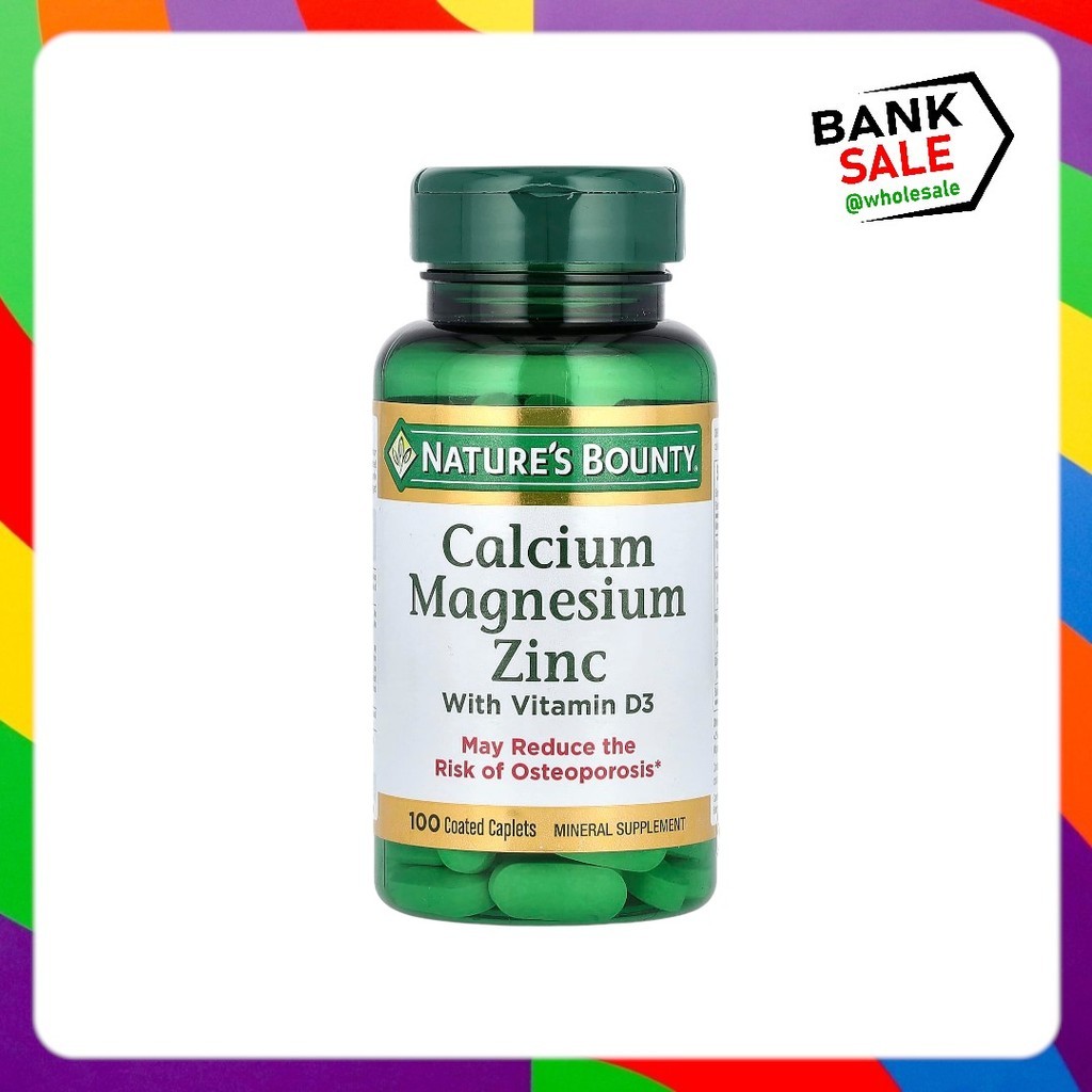 Nature’s Bounty Calcium Magnesium Zinc with Vitamin D3 100 Coated Caplets