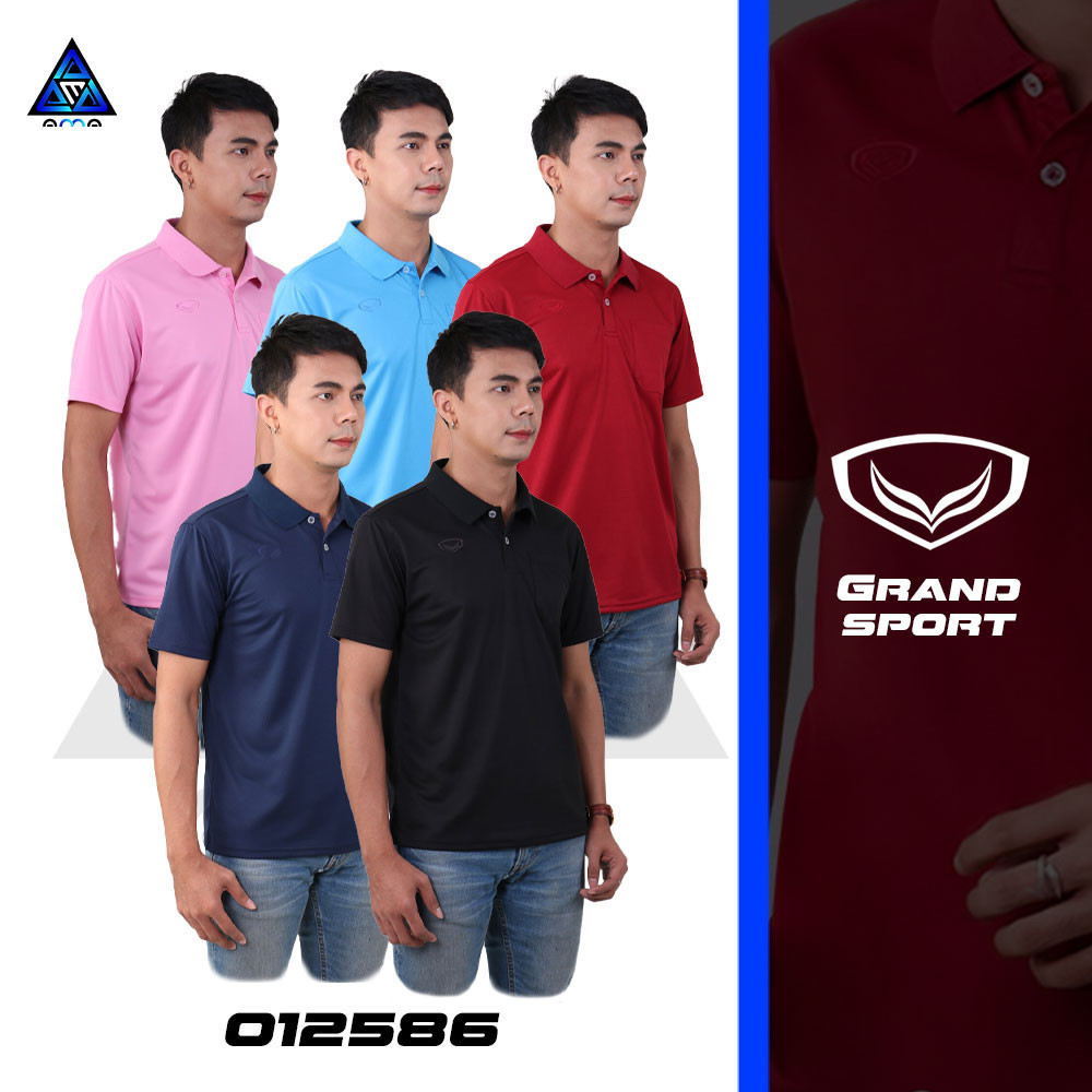 ลดแล้วลดอีก30%  GRAND SPORT รหัส 012586 - 012106 แกรนด์สปอร์ต เสื้อโปโลผู้ชาย แท้100%