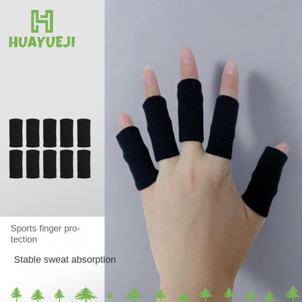 Yueji 10pcs แขนนิ้วมือ,ยืดหยุ่นเทปนิ้วมือกีฬาความปลอดภัย Finger Cots, Thumb Splint Brace Multicolor Stretchen 10pcs Finger Protector เทนนิส