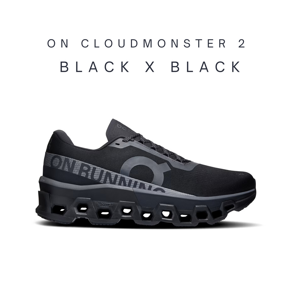 ⚡ 4.4 MEGA SALE ⚡ [พร้อมส่ง] On Running Cloud Monster 2 Mens Black x Black 3ME10121043