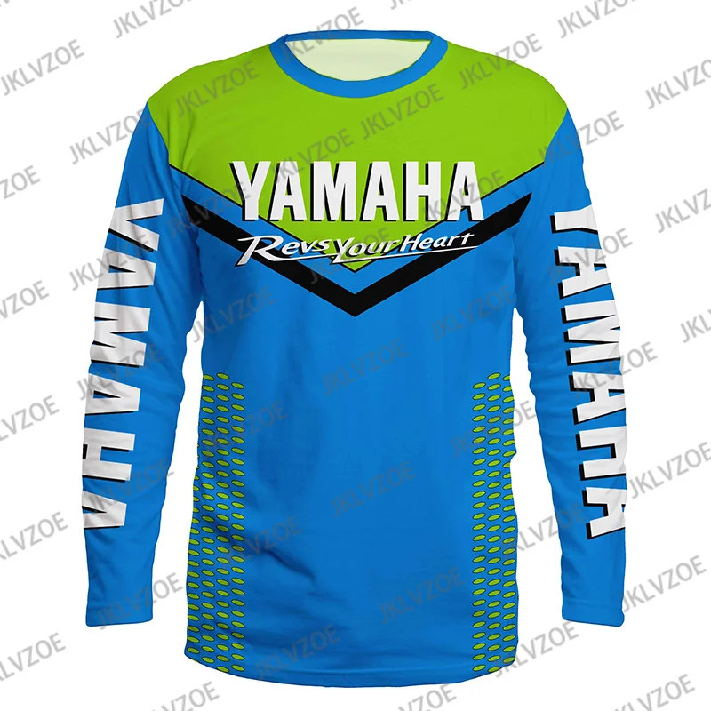 ใหม่ผู้ชายยามาฮ่ารถจักรยานยนต์แข่งเสื้อยืดระบายอากาศกีฬาจักรยานเสือภูเขาด้านบนแห้งเร็วแขนยาวทีเสื้อยืดขนาดใหญ่