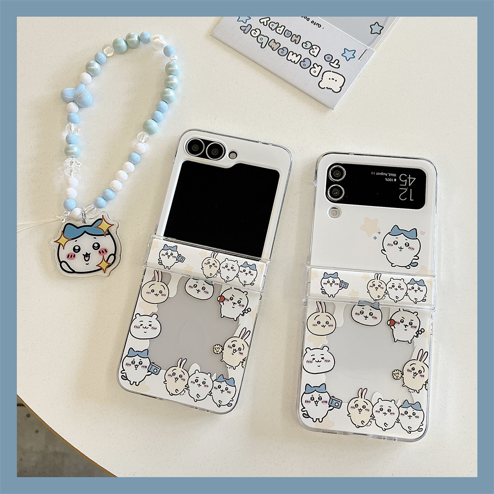 Chikawa สําหรับ Samsung Galaxy Z Flip7 FE 6 5 4 3 Xiaomi MIX OPPO ค้นหา N3/N2 Flip รวมทุกอย่างป้องกันจี้กรณี Anti-collision สําหรับ Xiaomi Samsung OPPO ความคิดสร้างสรรค์ปลอก