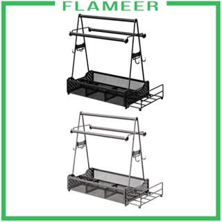 [Flameer] ตะแกรงวางเครื่องครัว พร้อมที่ใส่กระดาษทิชชู่ สําหรับปิกนิกบาร์บีคิว