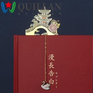 Quillan ที่คั่นหนังสือโลหะ แบบรูกลวง แต่งพู่ สไตล์โบราณ สร้างสรรค์ ของขวัญวันครู