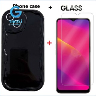 2in1 เคสโทรศัพท์ 1 ชิ้น ฟิล์มกระจกนิรภัย 1 ชิ้น และฟิล์มกันรอยหน้าจอ สําหรับ VIVO Y27 Y78 Y50 Y30 Y30i Y15s Y15a Y77 Y76 Y75 Y72 Y55 Y52 Y89 Y19 T1 S1 V29 V27E V25 V9 Pro Lite 5G 4G